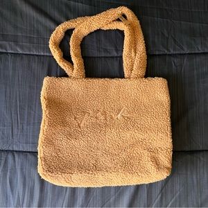 PINK VS Tan Sherpa Tote Bag